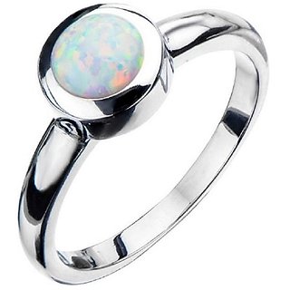                       Natural Opal Silver Plated Ring Unheated & Effective Stone Ring By CEYLONMINE                                              