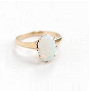                       Natural Opal Gold Plated Ring Unheated & Effective Stone Ring By CEYLONMINE                                              