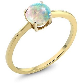                       Opal Stone Ring Gold Plated GLI Lab Certified Stone Opal Ring  BY CEYLONMINE                                              