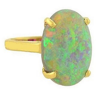                       Opal Stone Ring Unheated  Untreated Stone Opal Gold Plated  Ring By CEYLONMINE                                              