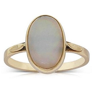                       Natural Opal Stone Ring Unheated & Untreated Stone Opal Gold Plated  Ring By CEYLONMINE                                              