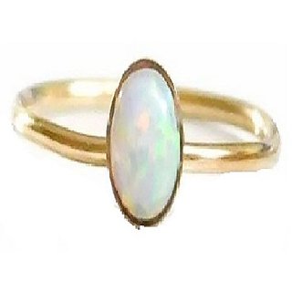                       Certified Stone Opal Ring Original & Unheated Opal Gold Plated Ring(Adjustable Ring) BY CEYLONMINE                                              