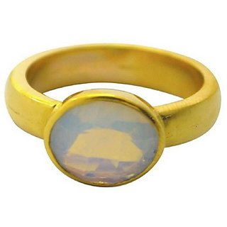                       Original Stone Opal Ring Gold Plated Unheated & Untreated Stone Opal Ring By CEYLONMINE                                              