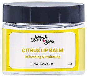 Mirah Belle - Citrus Lip Balm - With Beeswax - 5 g - Refreshing and Hydrating - Heals Dry Lips.
