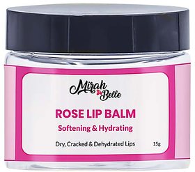 Mirah Belle - Rose Lip Balm - With Beeswax - 5 g - for Softening and Hydrating Lips - Organic, Natural, Cruelty Free