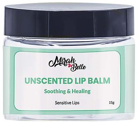 Mirah Belle - Unscented Lip Balm - With Beeswax - 5 g - Good for Sensitive, Damaged and Pigmented Lips - Organic
