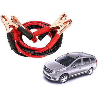 Auto Addict Premium Quality Car 500 Amp Heavy Duty Copper Core Tangle Battery Booster Cable 7.5 Ft For Mahindra Logan