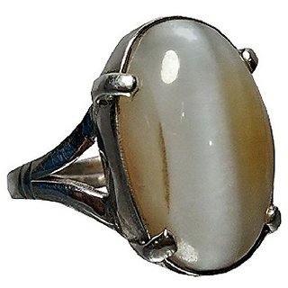                       Semi-Precious Stone Agate Silver Plated Ring Original  Natural Stone Ring By CEYLONMINE                                              