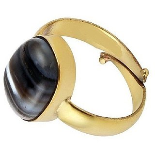                       Sulemani Hakik Ring Original  Lab Certified Stone Agate Gold Plated Ring By CEYLONMINE                                              