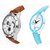 stylish multicolor leather strap party wear + formal + casual combo sett of two for boys and girls 085 Watch