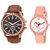stylish multicolor leather strap party wear + formal + casual combo sett of two for boys and girls 017 Watch