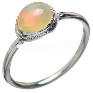                       Natural Stone Opal Ring Original  Certified Stone Opal Silver Plated Ring By CEYLONMINE                                              