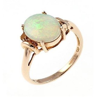                       100% Original Stone & Lab Certified Stone Opal/Opal Gold Plated Ring By CEYLONMINE                                              
