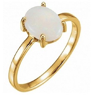                       Semi-Precious Stone Opal Gold Plated Ring Original & Natural Stone Ring By CEYLONMINE                                              