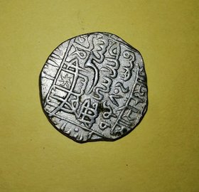 Humayun king urdu Ancient Indian oval Token silver