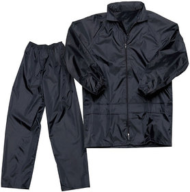 Fashion Village Black Rain Coat pack of 1
