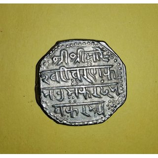                       Hindu king Ancient Indian square Token silver                                              