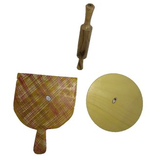 Wooden Kitchen Use Set (CHAKLA - BELAN - Chopping Board)