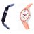 stylish multicolor leather strap party wear + formal + casual combo sett of two for boys and girls 002 Watch