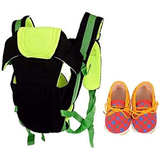 aroraonlinetraders Adjustable Hands-Free 4-in-1 Baby Carrie Baby Carrier with free baby booties