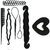 BELLA HARARO Juda Maker+ Heart shape donut + Braid maker + Hair Styling Tool Combo Hair Accessory Set  (Black)- 7Pcs