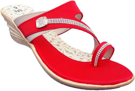 IndiForce Red Women Wedge Heels