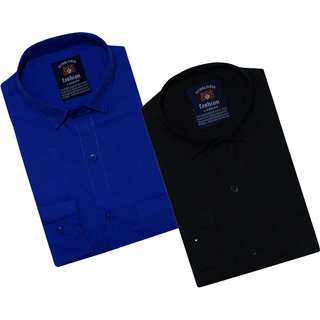 Spain Style Solid Shirts For Men Combo of 2
