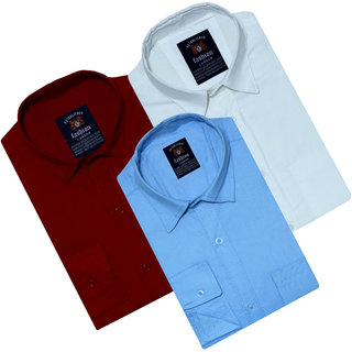 Spain Style Solid Shirts For Men Combo