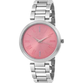                       HRV pink dial stainless steel professional watch for women Watch - For Girls                                              