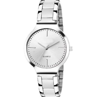 HRV Silver Shineble Dial Stainless Still Strap RichLook Women Watch - For Girls HRV Silver Shineble Dial Stainless Still Strap RichLook Women Watch - For Girls