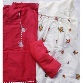 red white combination suit