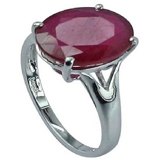                       100% original & Lab Certified Stoen Ruby Ring Precious Stone Mank/Ruby Silver Plated Ring By CEYLONMINE                                              