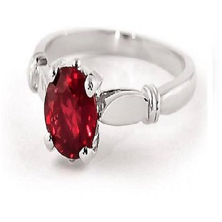                      100% original & Lab Certified Stoen Ruby Ring Precious Stone Mank/Ruby Silver Plated Ring By CEYLONMINE                                              