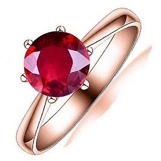                      Original Stone Ruby/Manik Ring 5.25 Ratti Natural Ruby Gold Plated For Astrological Purpose By CEYLONMINE                                              