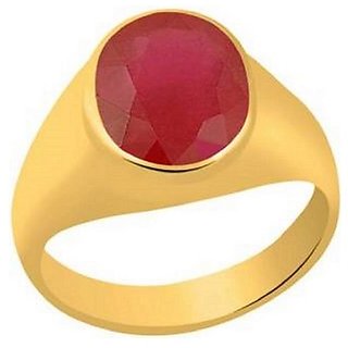                       Natural Ruby/manik  Gold Plated Ring Unheated & Effective Stone Ring By CEYLONMINE                                              
