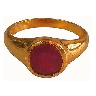                       Precious Stone Ruby Ring Original & Lab Certified Stone Manik/Chunni Ring By CEYLONMINE                                              