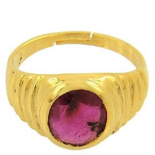                       Lab Certified Stone Ruby Ring 100%b Original And Effective Stone Ruby Gold Plated Ring For Astrological Purpose By CEYLONMINE                                              