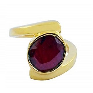                       Precious Stone Ruby Ring Original & Lab Certified Stone Ruby Gold Plated Ring By CEYLONMINE                                              