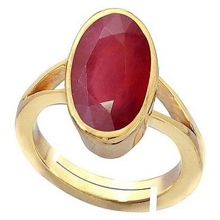                       CEYLONMINE- Natural Ruby Stone Ring/Anguthi Unheated & Original Stone Ring For Astrological Purpose                                              