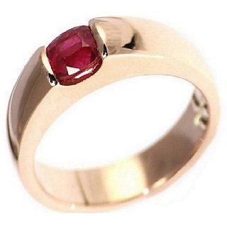                       Certified Stone Ruby Ring Original & Unheated Ruby Gold Plated Ring(Adjustable Ring) BY CEYLONMINE                                              