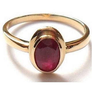                       100 original  Lab Certified Stone Ruby Ring Precious Stone Mank/Ruby Gold Plated Ring By CEYLONMINE                                              