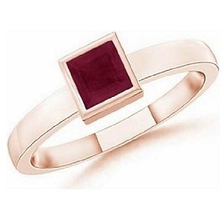                       CEYLONMINE- Natural & Original Ruby Gold Plated Ring Unheated & Untreated Stone Ring                                              