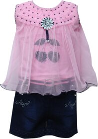 Meia for girls Denim Shorts and Top Set