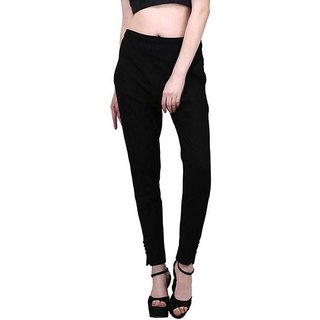                       Uner Free size  slim Cotton women Pant (Black Colour)                                              