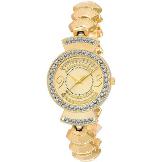                       HRV women gold metal watch                                              