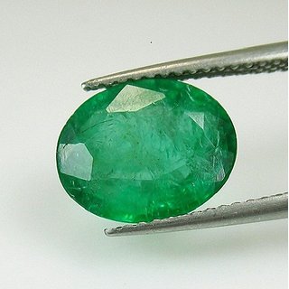                       Original 6.25 Ratti Emerald /Panna Stone Lab Certified   Unheated Stone Panna gemstone For Unisex By CEYLONMINE                                              