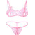 ARARA Lace Nightwear Lingerie Set Night Dress Pink Free Size