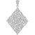 92.5 Sterling Silver Cubic Zirconia Studded Criss-Crossed Kite Pendant Earrings Set for Women and Girls