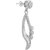 92.5 Sterling Silver Cubic Zirconia Studded Flower Dangler Earrings for Women and Girls (31mm10mm) (Rose Gold/ Silver)