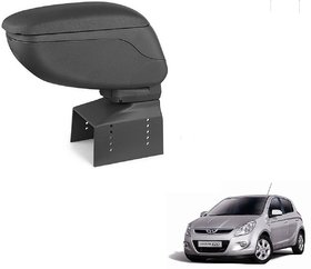 Auto Addict Car Armrest Console Black Color For Hyundai i20